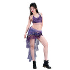 Belly Dance Sequin Halter Bra Top | Padded | Backless | 18 Colors