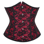 Floral Brocade Underbust Corset | 14-Bone | Waist Cincher | Plus Size