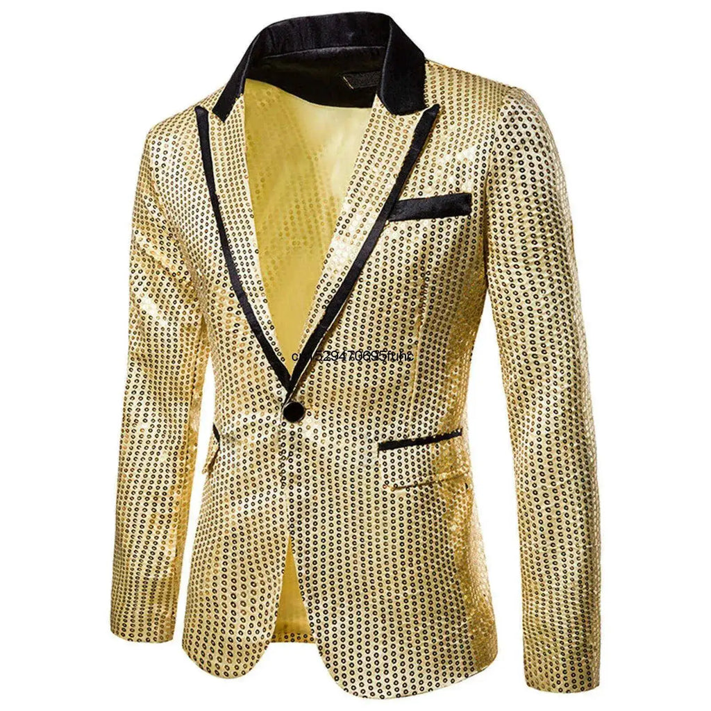Men's Sequin Blazer | One Button | Stage