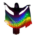 LED Rainbow Veil | Silk Dance Prop with Poi Ball