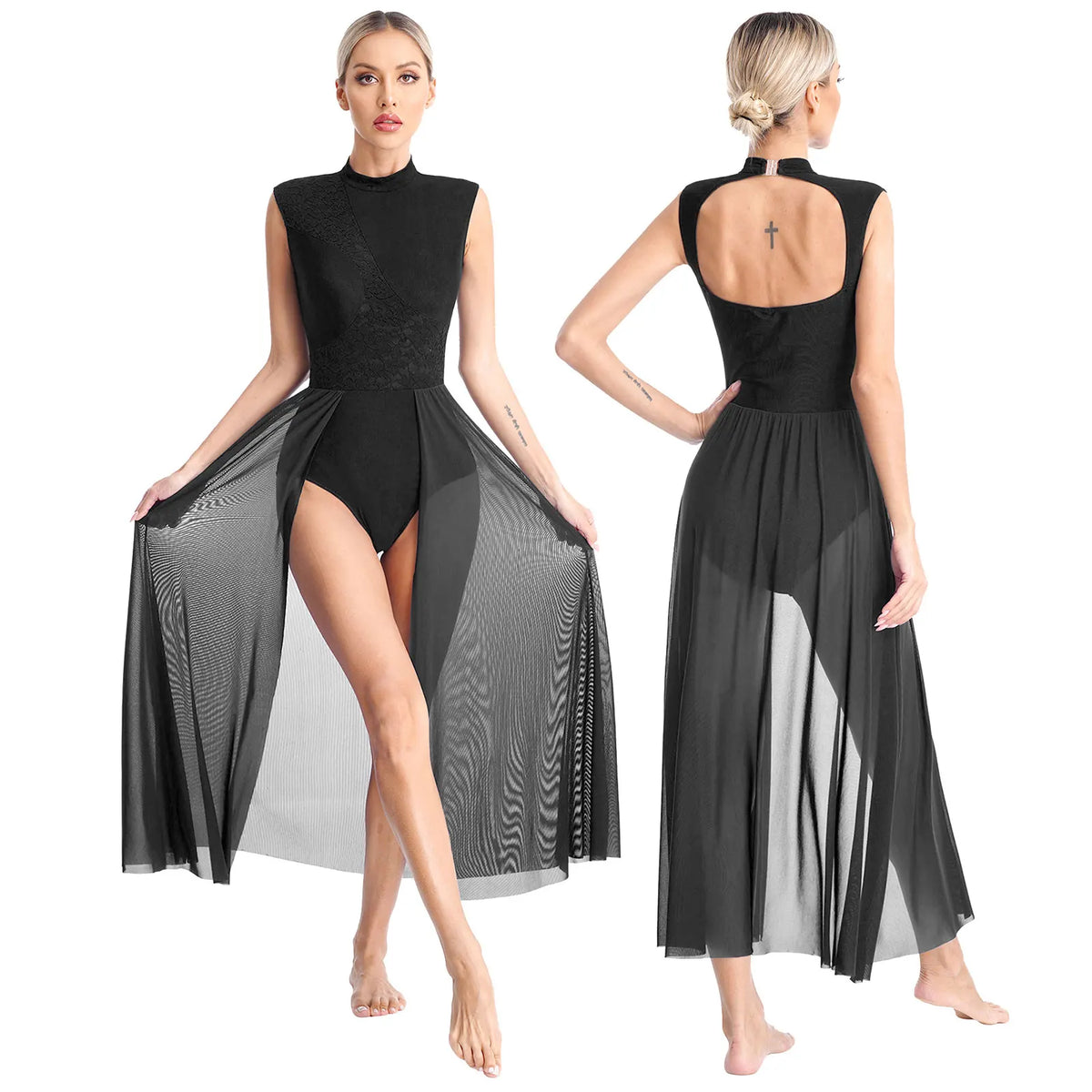 Lyrical Dance Dress | Flowing Split Mesh