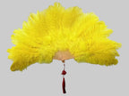 Feather Fan - Handcrafted Samba Carnival Performance Fan with Rhinestones
