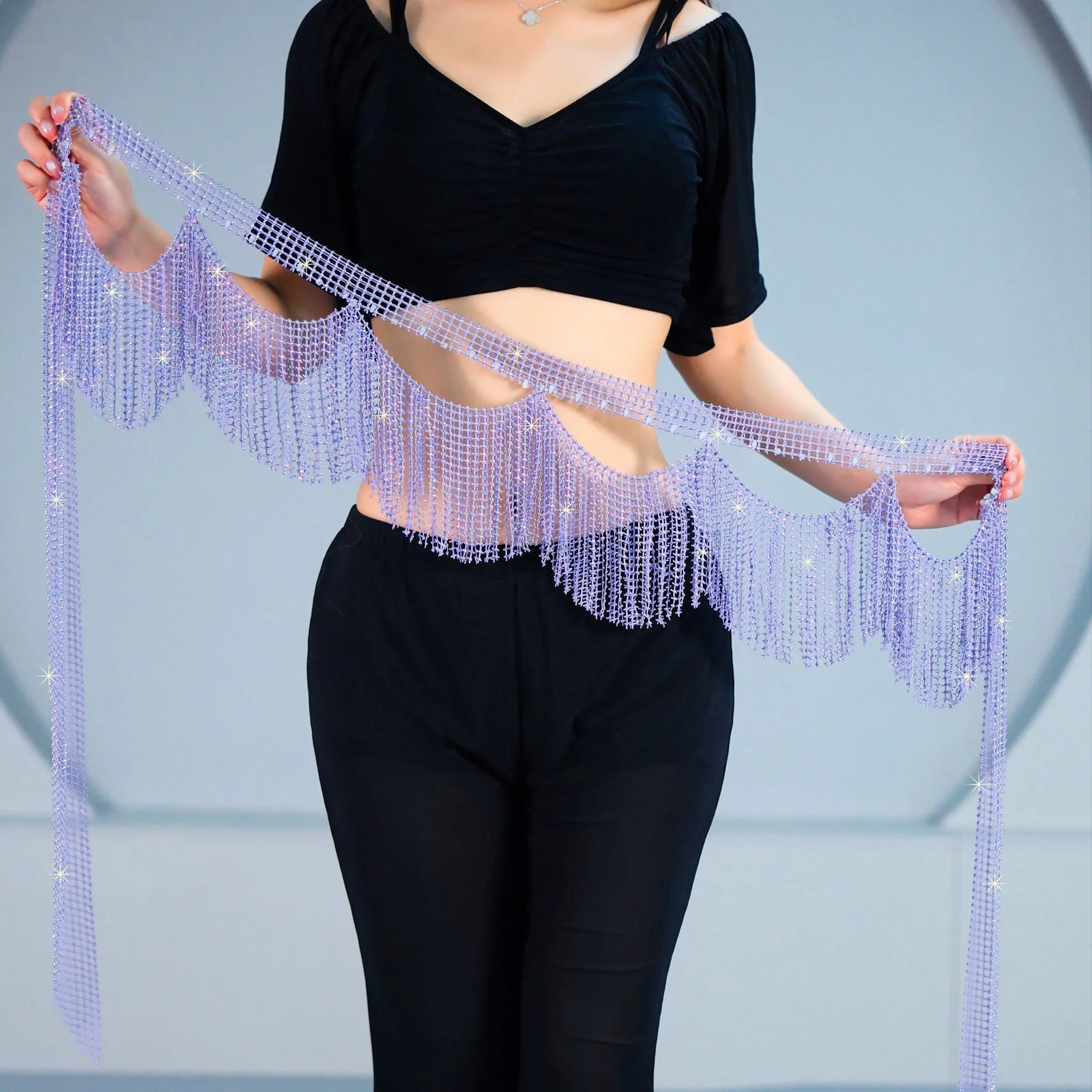 Beaded Fringe Hip Scarf | Belly Dance Belt