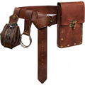 Medieval Utility Belt | Leather Pouches | Costume Set