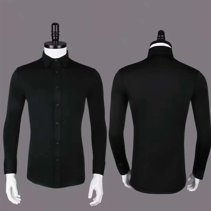 Men’s Latin Dance Top | High Neck