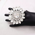 Oversized Rhinestone Flower Ring | 8cm Statement | 8 Colors