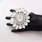 Oversized Rhinestone Flower Ring | 8cm Statement | 8 Colors