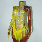 Luxe Rhythm Fringe & Rhinestone Performance Set — Multi‑Color Variants (One Size Fits S–XL)