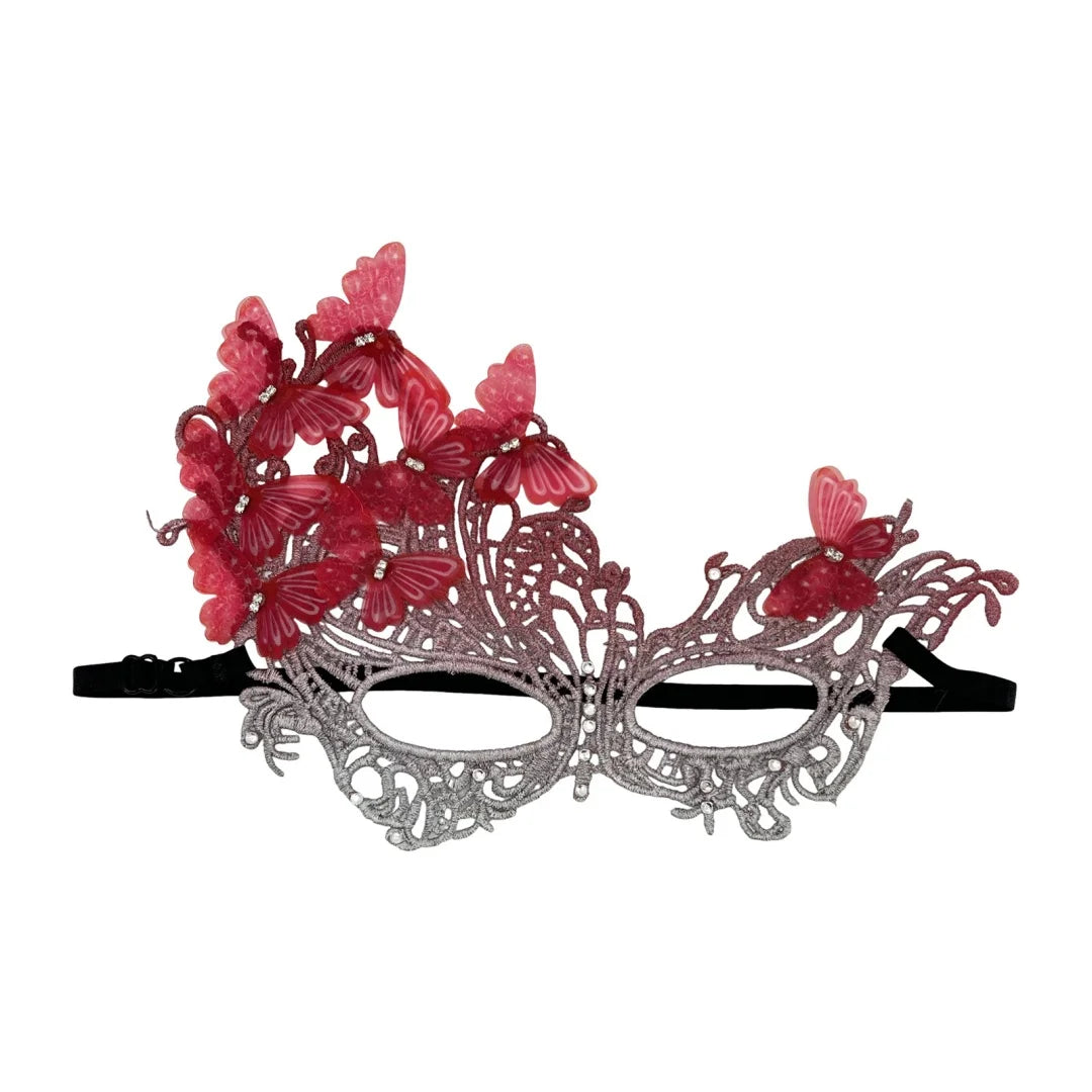Butterfly Lace Masquerade Mask | Half Face | 7 Colors