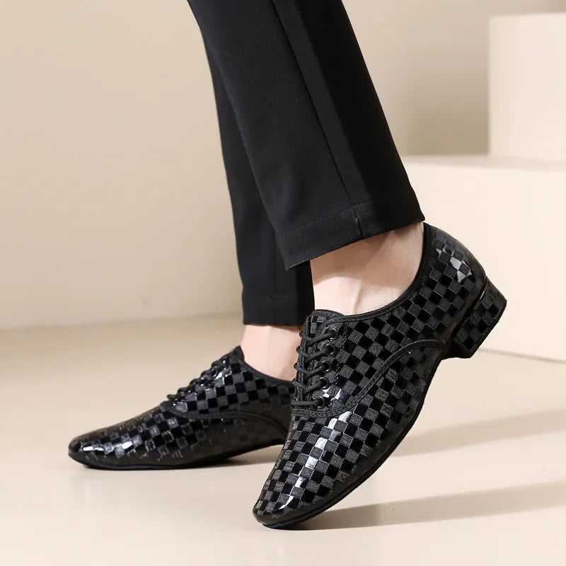 Men’s Dance Shoes | Black Checkerboard