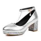 Ankle-Strap Pumps | Metallic Sparkle | 6cm