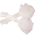Satin Opera Gloves — Elbow Length | White, Red, Black, Wine Red