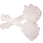 Satin Opera Gloves — Elbow Length | White, Red, Black, Wine Red