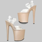 20cm Clear Platform Heels - 8 Inch Stripper Sandals for Pole Dance & Stage