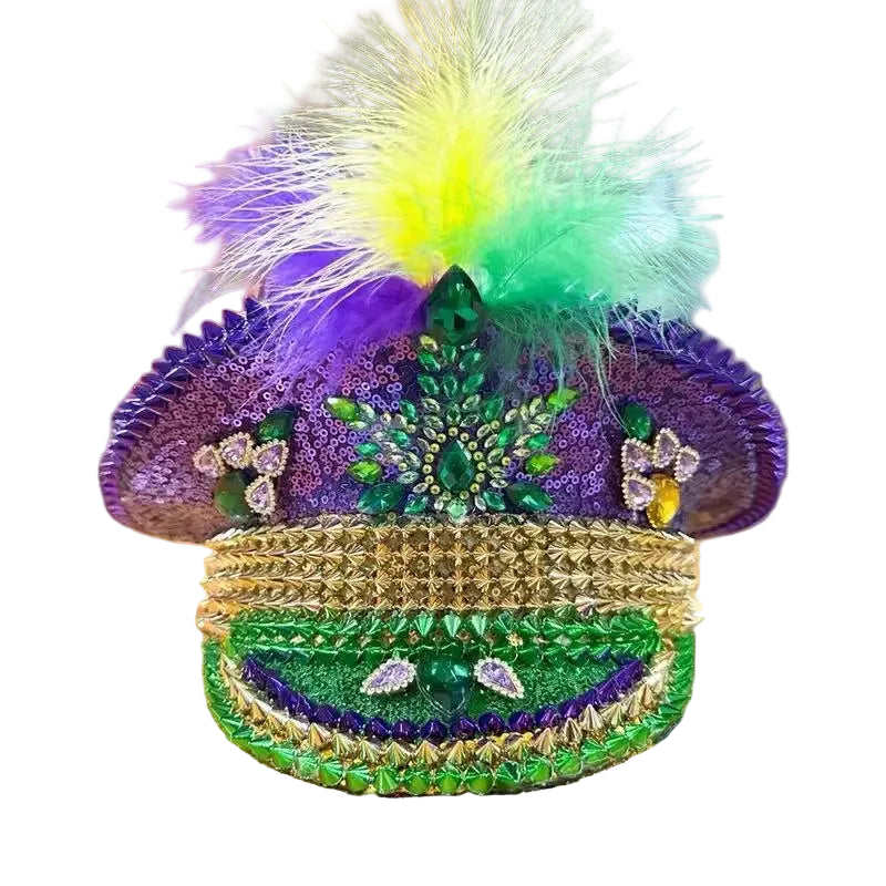 Embellished Mardi Glam Performance Hat