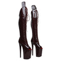 Patent Thigh-High Platform Boots - 9 Inch Pole Dance Boots