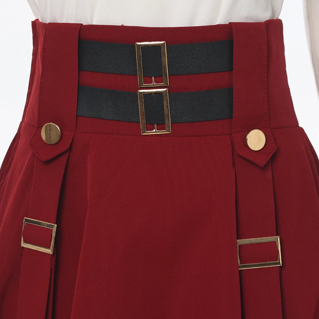 Steampunk Skirt | Draped Buckle Detail