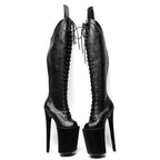 Snake Pattern Thigh-High Boots - 23cm Pole Dance Heels