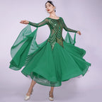 Ballroom Dance Dress | Sequin Glitter Mesh | S-3XL