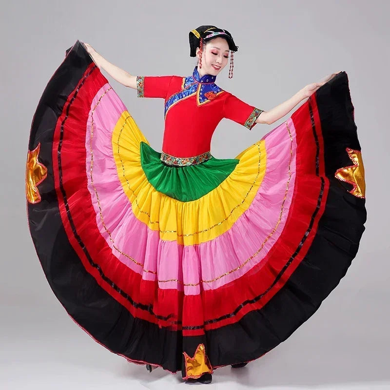 Folk Dance Skirt | Multicolor Sweep