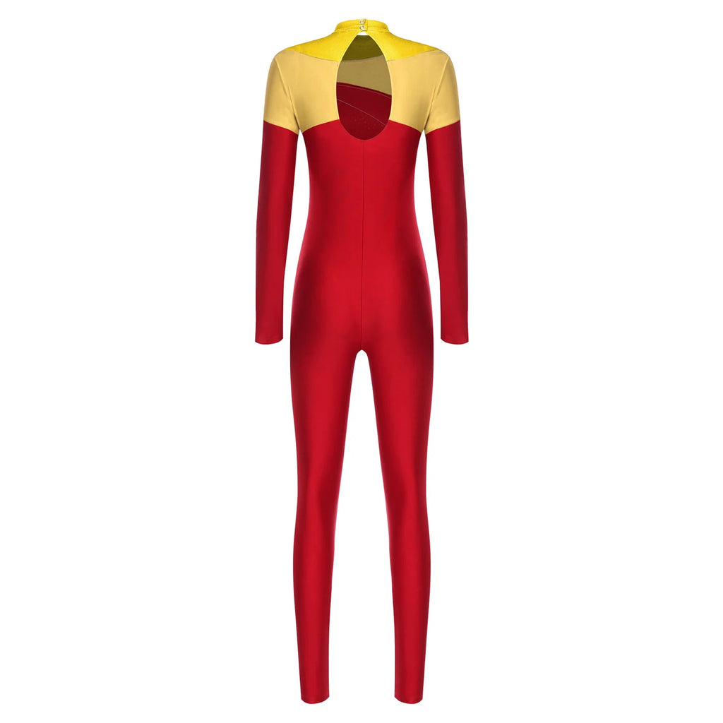 Dance Unitard | Metallic Contrast & Rhinestones