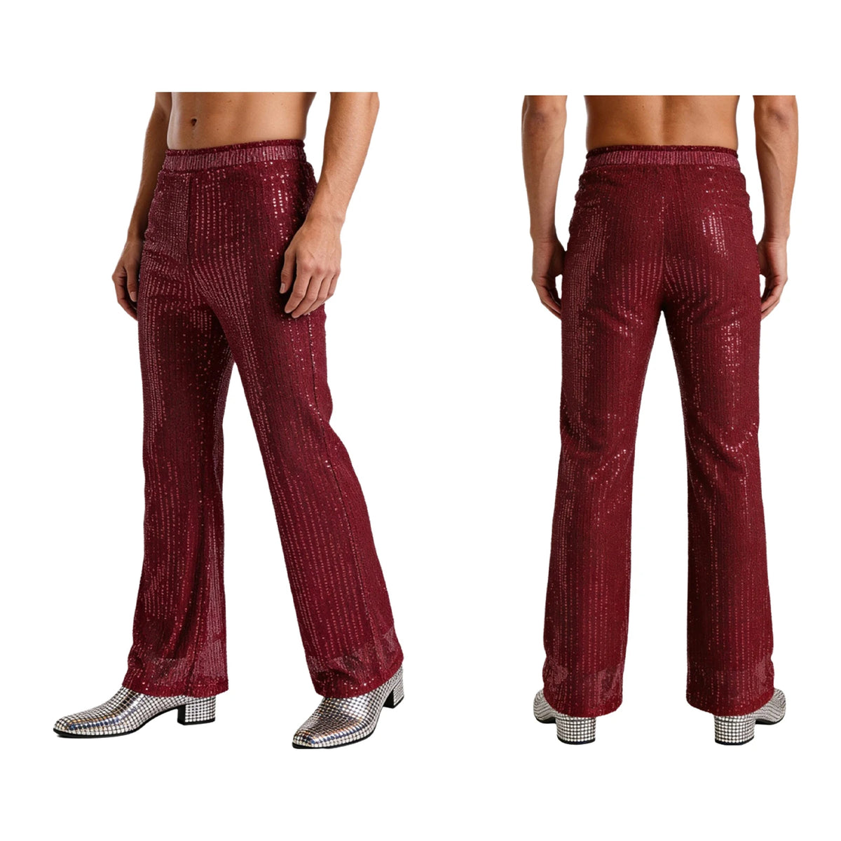 Men’s Sequin Pants | Lined Wide Leg
