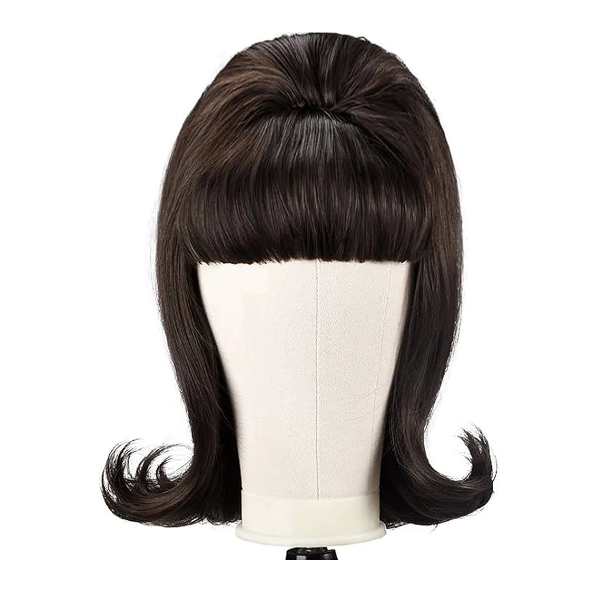 Vintage Short Wavy Wig | Flat Bangs | 14 Inch