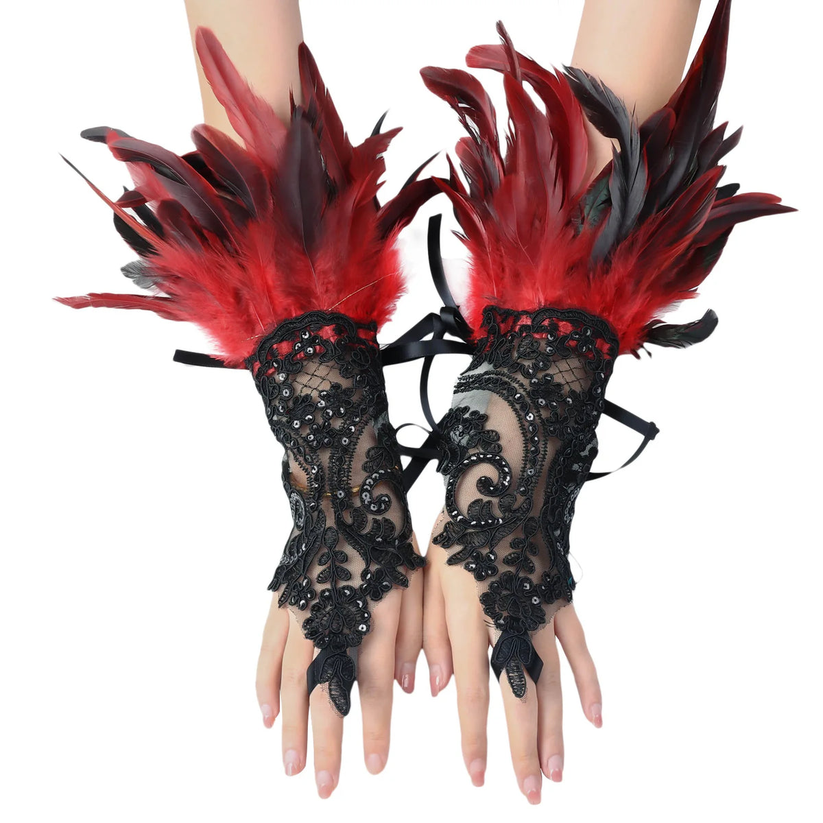 Feather Wrist Cuffs | Stage Accessory