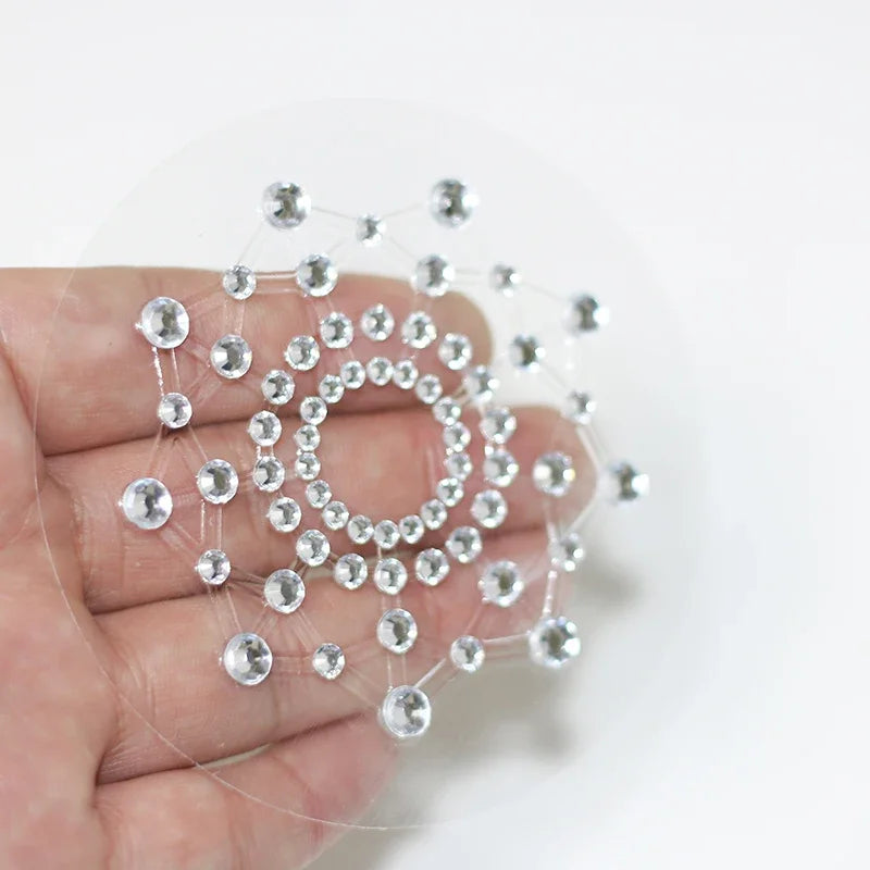 Rhinestone Nipple Covers — Black or White