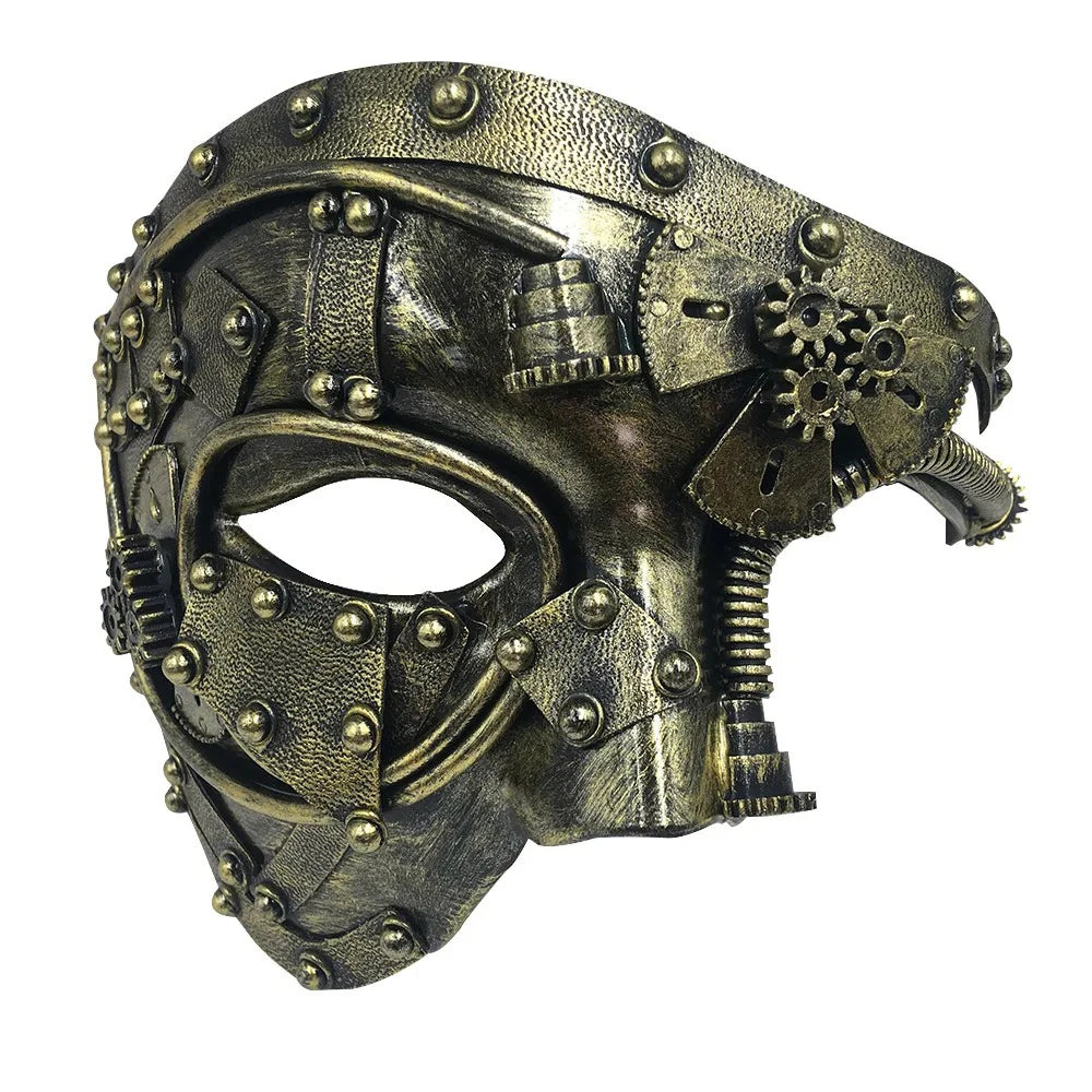 Steampunk Half-Face Mask | Mechanical Detail