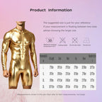 Men’s Metallic Bodysuit | Long Sleeves