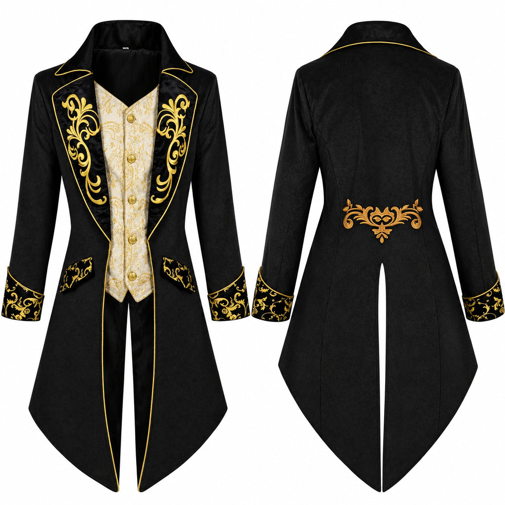Steampunk Tailcoat | Gold Scrollwork