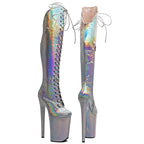 9-Inch Snake Print Thigh-High Boots