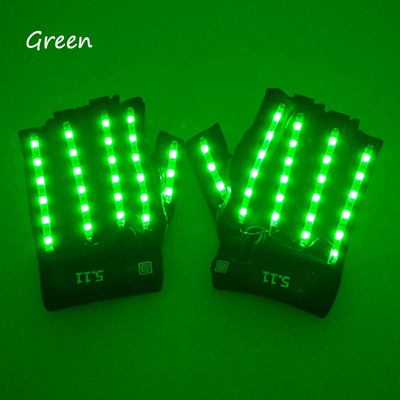 LED Light-Up Rave Glasses & Gloves | Cyberpunk Festival Eyewear