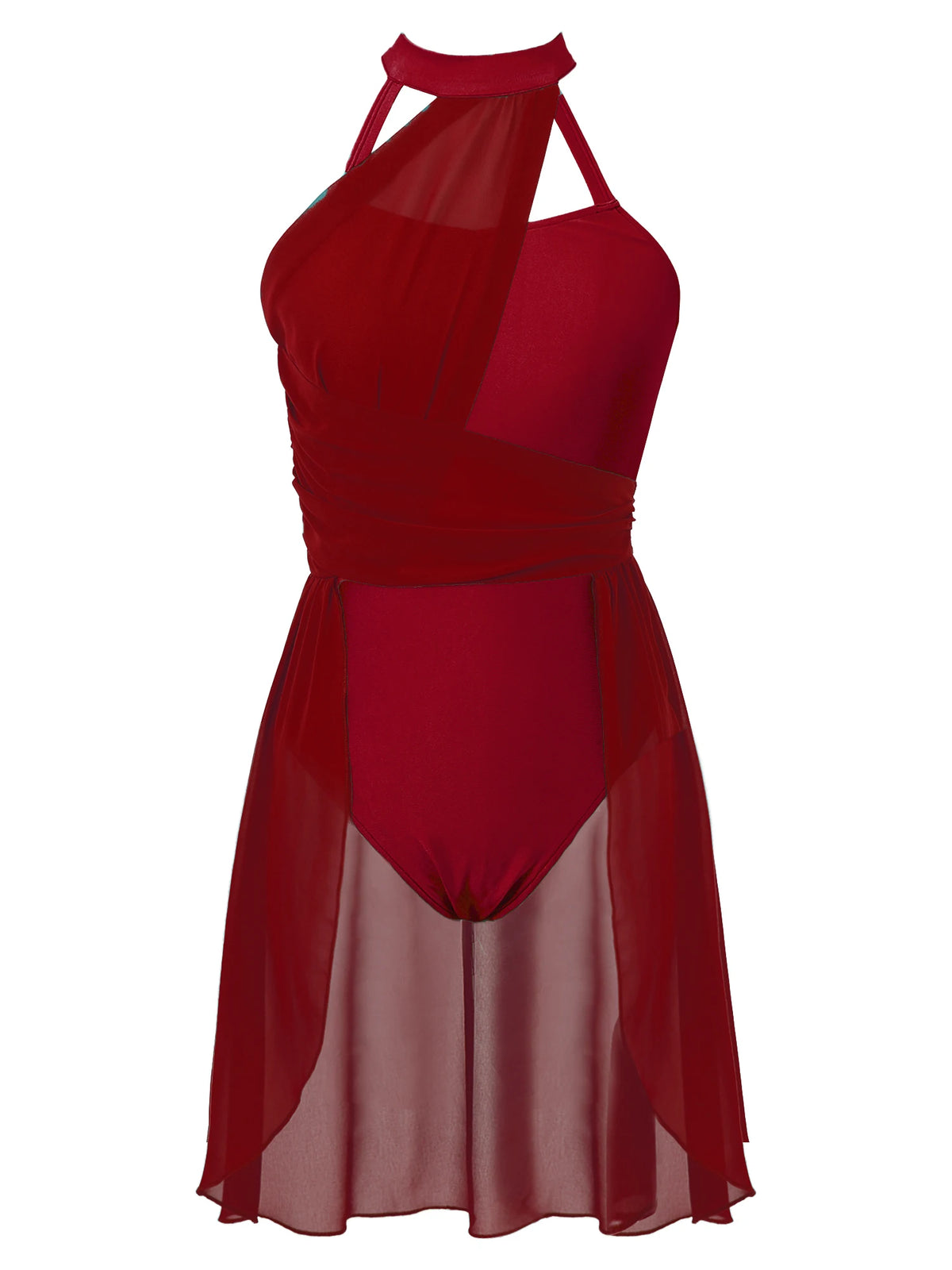 Chiffon Lyrical Dance Dress | Cut-Out Back | Front Slit Skirt