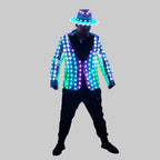LED Sequin Performance Suit Jacket - Light Up Slim Fit Blazer for Performers