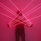 Red Laser Gloves - Rechargeable LED Performance Gloves for DJs & Dancers