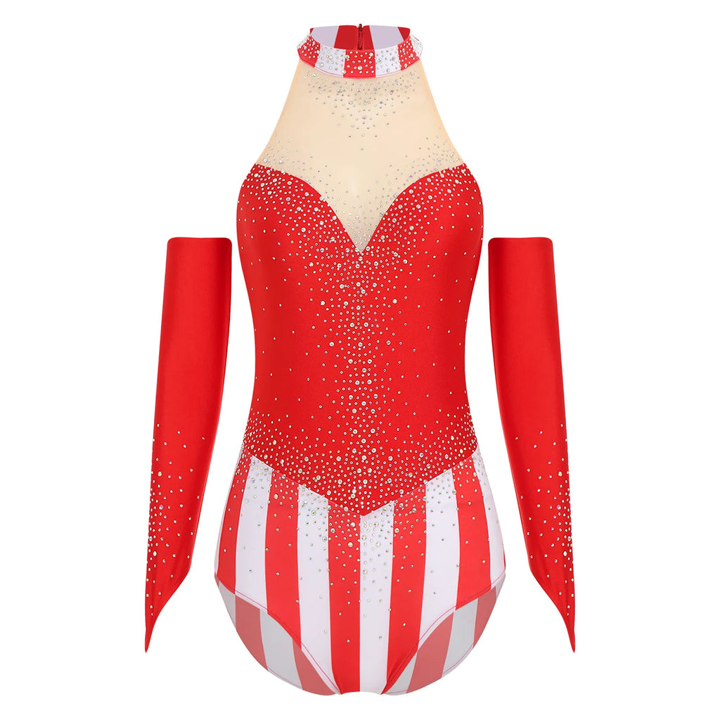 Circus Bodysuit | Rhinestones & Gloves