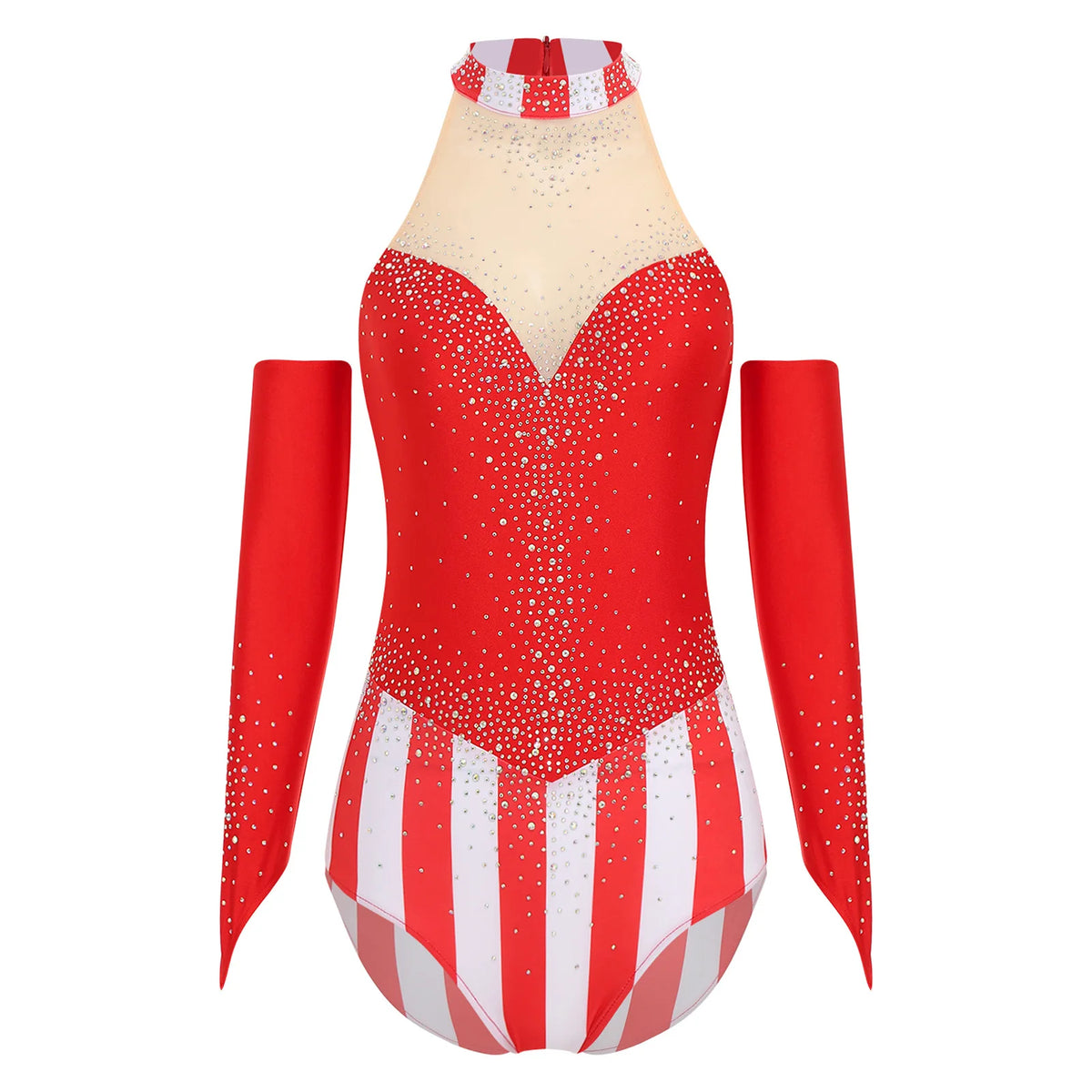 Circus Bodysuit | Rhinestones & Gloves