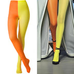 Two-Tone Colorblock Tights | Dopamine Colors | 27 Combos
