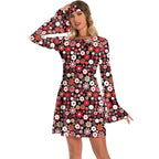 Women's Floral Hippie Dress Set | Flare Sleeve | 60s 70s Boho