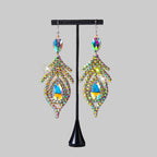 Belly Dance Rhinestone Jewelry Set - Iridescent Necklace & Earrings