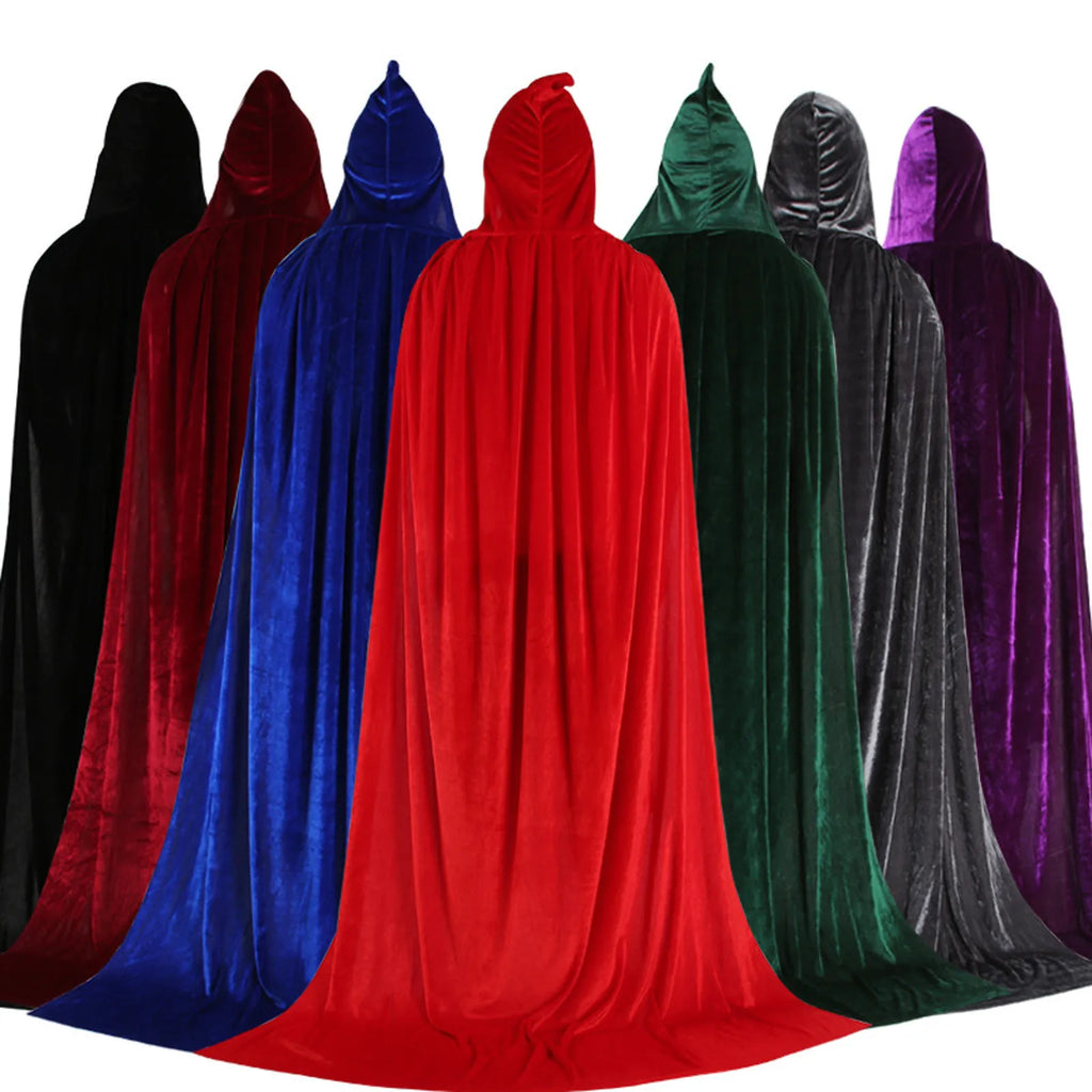 Hooded Velvet Costume Cloak