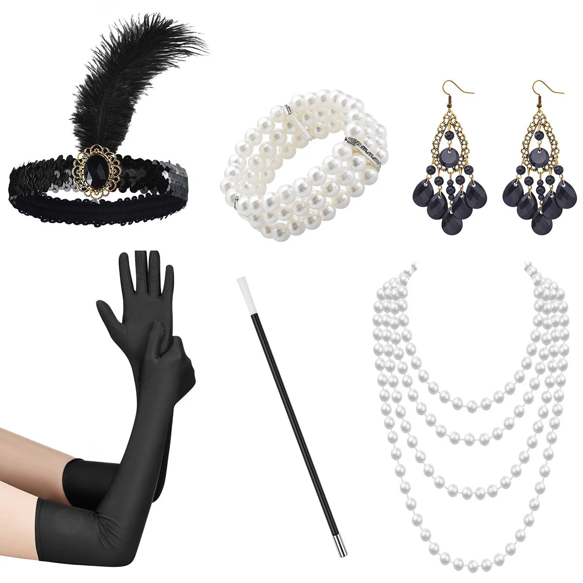 Flapper Accessories | 1920s Costume Set