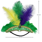 Showgirl Feather Headdress | Crystal Crown | 8 Colors