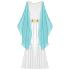 Greek Goddess Gown | One-Shoulder | Chiffon | Gold Belt