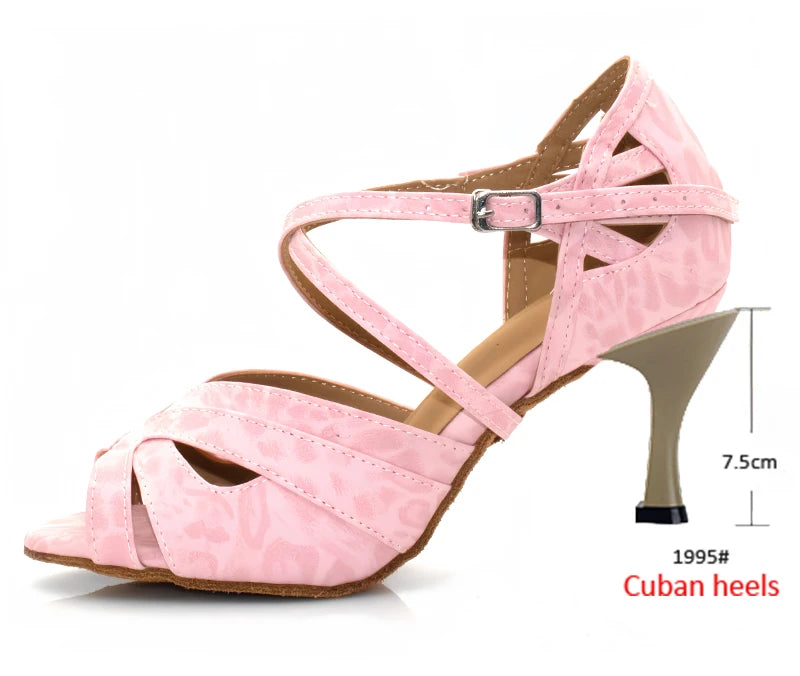 Latin Ballroom Dance Heels | Cuban Heel | Multi-Color