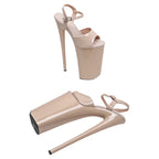 10-Inch Patent Platform Sandals - Open Toe High Heel Performance Shoes