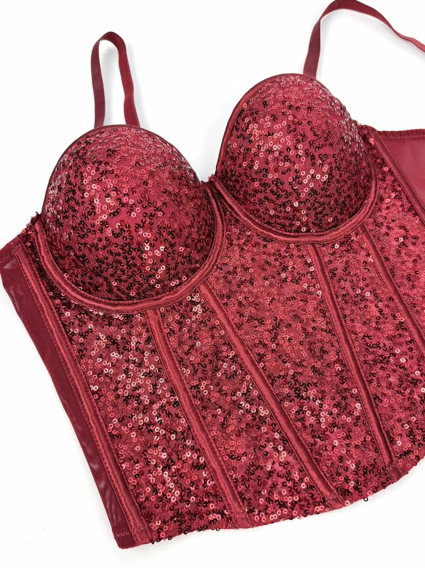Sequin Bustier | Bling Corset Top | Stage & Party