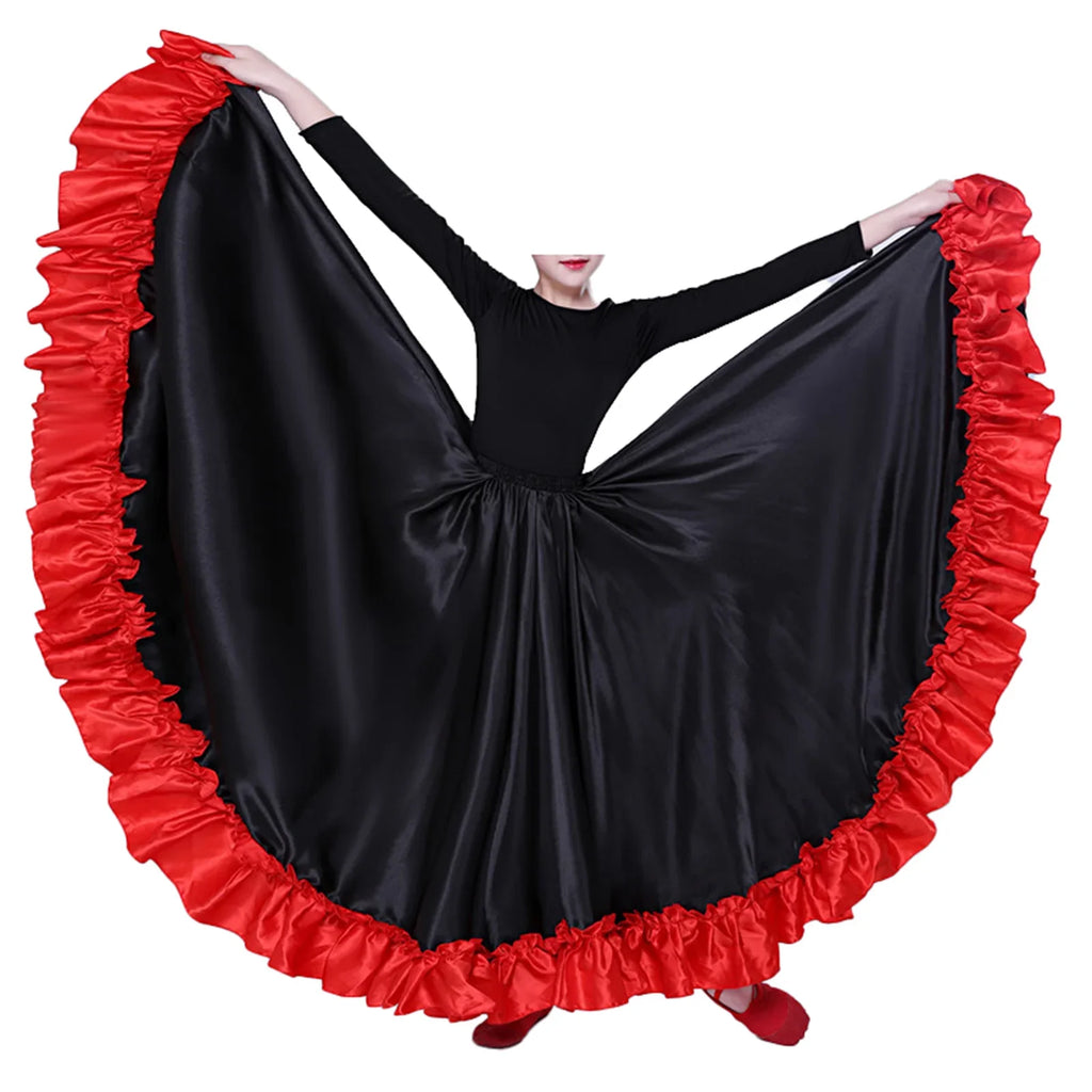 Girls Flamenco Ruffle Skirt | Red & Black | Ages 3-10